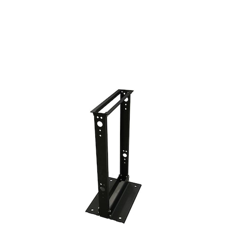 Quest Mfg 2-Post Open Frame Aluminium Floor Rack, 20U, 3' x 19", Black FR1903-20-02